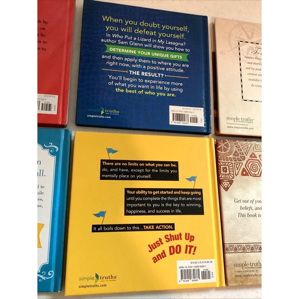 Self-Help Books Business, Success, Goals, Attitude Lot of 6 Simple Truths HC